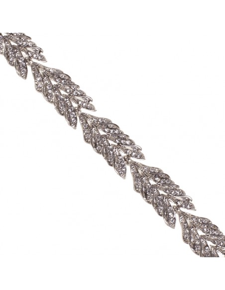 Silver bride bracelet detail