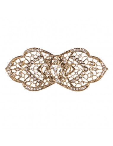 Rhoma brooch in golden finish for bride and party dresses