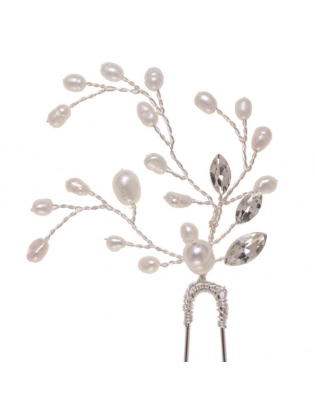 Ninette girlfriend hairpin with natural pearl grown