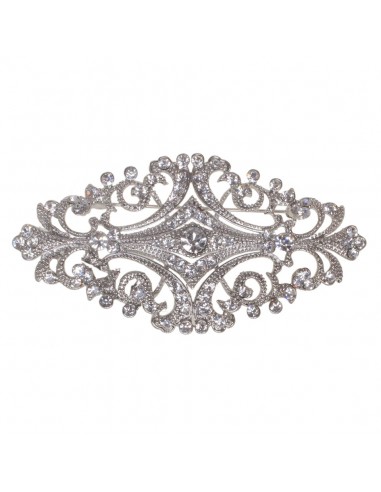 Brooch for dora mantilla in silver and glass