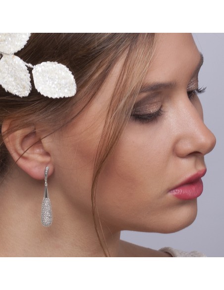 Model silver earrings Grace