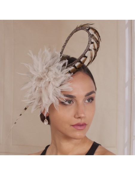 Feather flower headdress