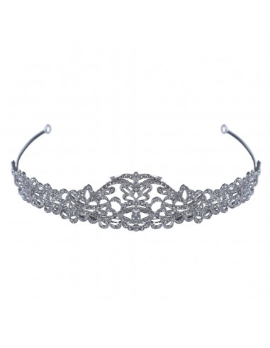 Tiara for bride vein in silver