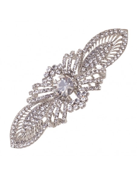 Silver crystal brooch Irene