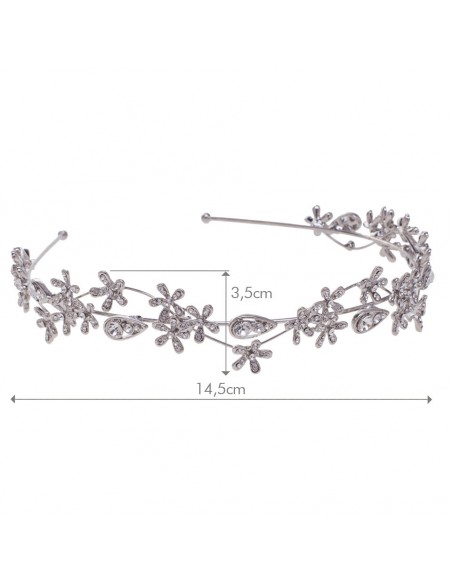 Measures Silver Bridal Crown Rose