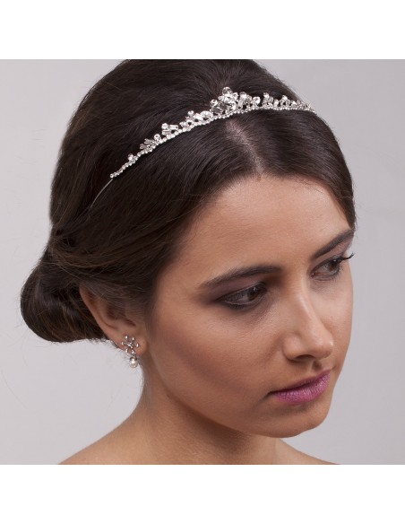 Model Silver Bridal Crown