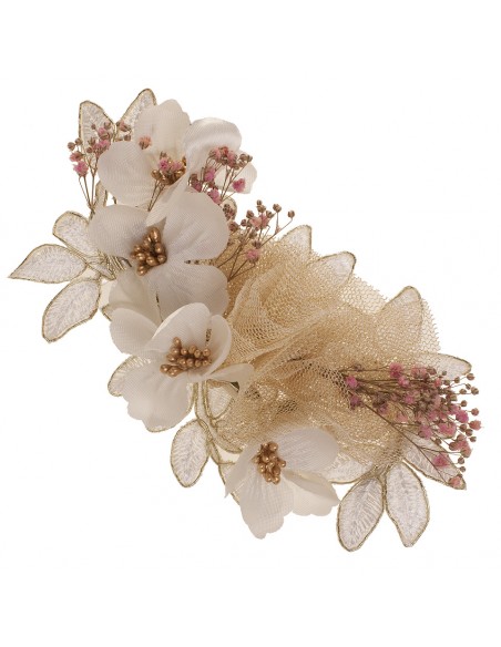 Flower brooch preserved for dress or touched