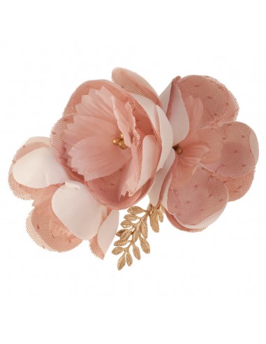 Tocado de flores Anastasia color nude