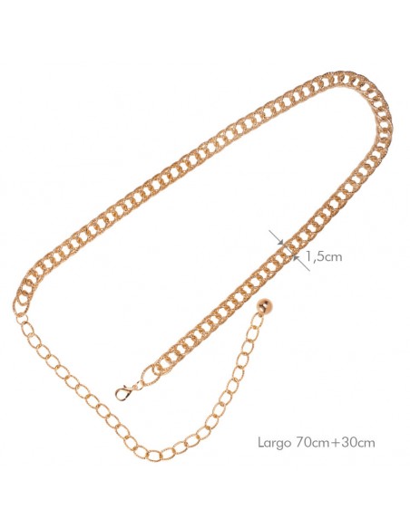 cinturon gold chain with jane measurements