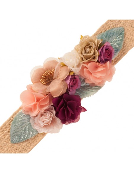 multicolored ali belt invited with flowers