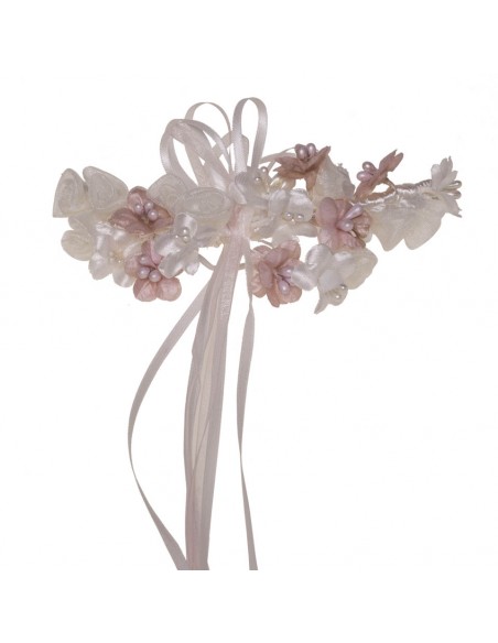 Pink Ivory Headpiece Flower Agneta