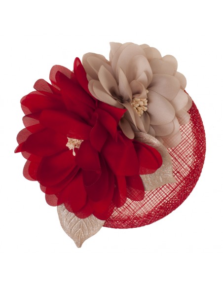 Red flower headdress for guest