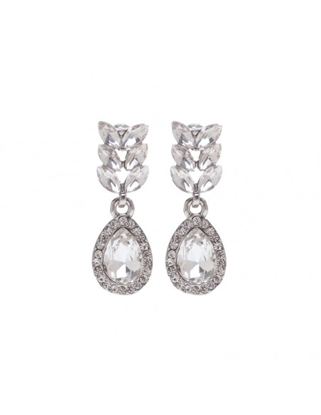 Silver earrings for bride