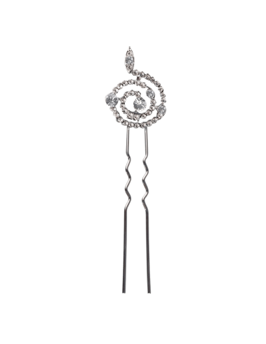 Silver hairpin for wedding Vela
