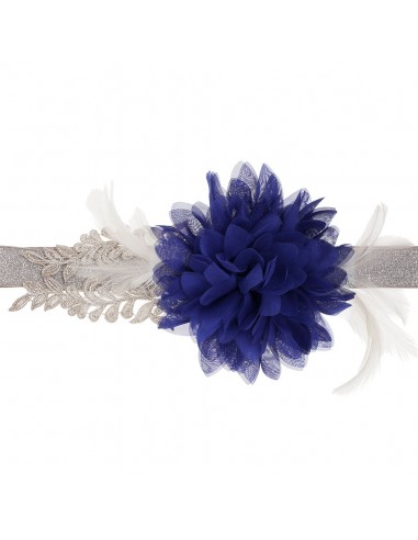 Cinturón de flores Ágata en color azulón