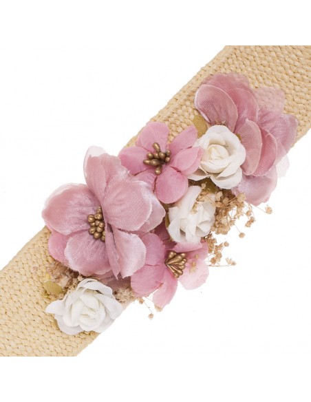 detail belt flowers ivett pink