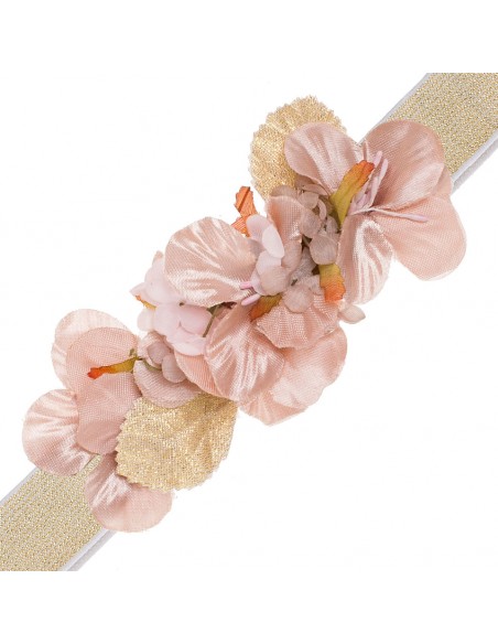 Pink Flower belt for communion dress.