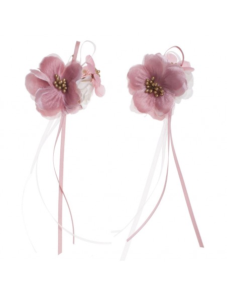 Flowers for communion and girl pack 2 units in nude color