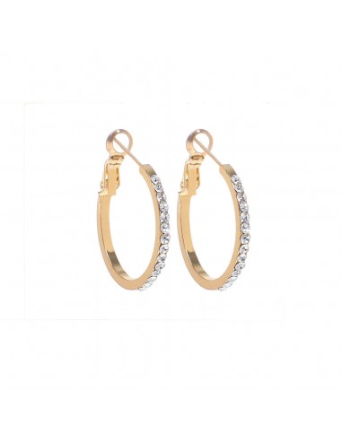 Earrings crystal gold - 4cm