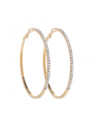Earrings crystal gold - 5cm