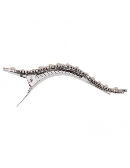 Silver Pearl Hair Clip for Women