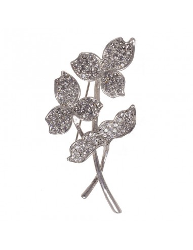 Silver brooch Vega for party dresses