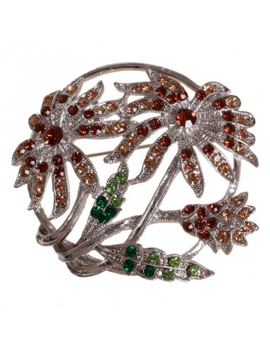 Multi Color Crystal Brooch for Party Dress