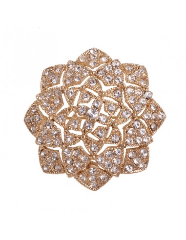 Carla brooch for party dress and golden bride