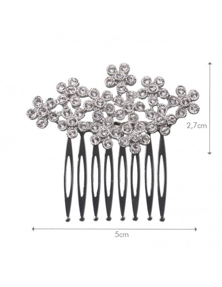 crystal flower combs
