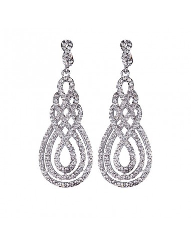 Long crystal earrings for weddings