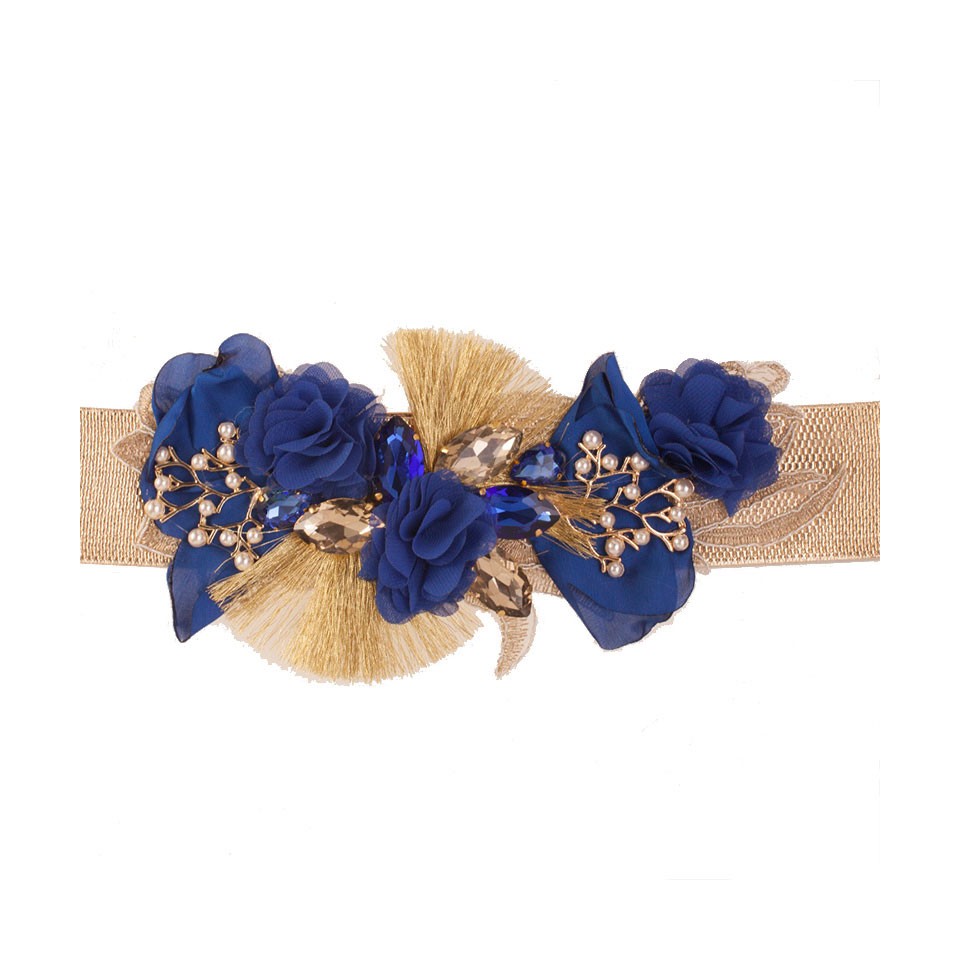 Cinturón Elma Azul– Cinturones de Flores&Vestidos de Fiesta – Flormoda