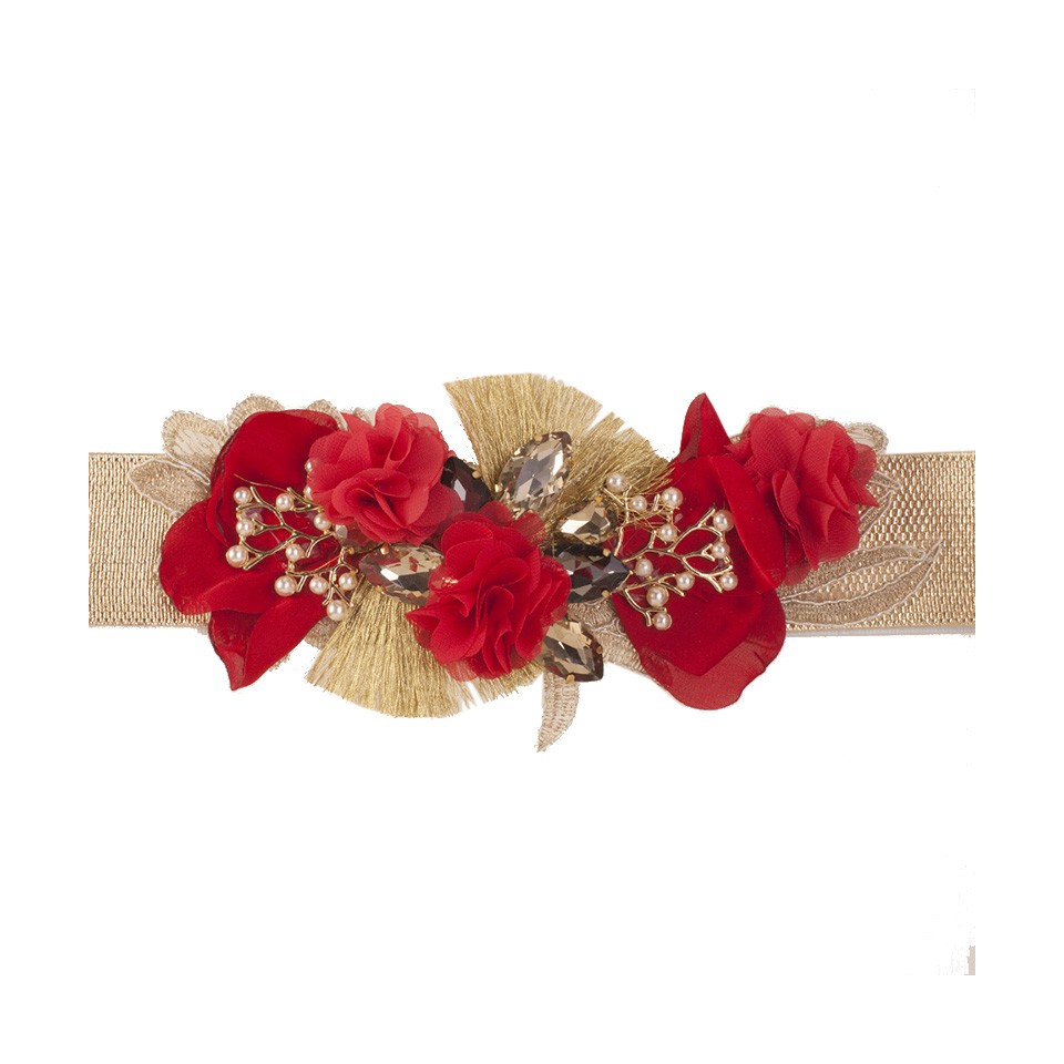 Cinturón Rojo – Cinturones de Flores&Vestidos Fiesta –Flormoda