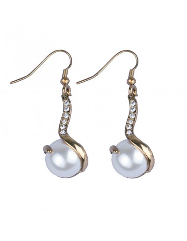 long earrings invited golden pearl wedding