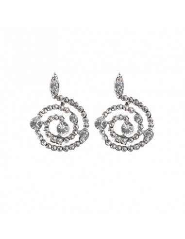 silver round wedding earrings