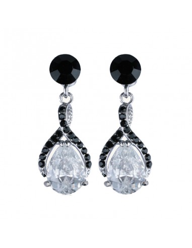 guest earrings wedding black crystal