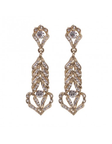 long golden earrings for wedding