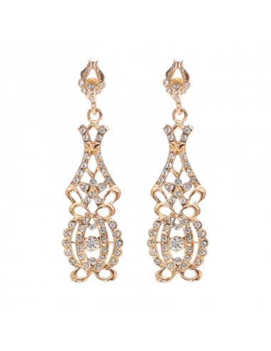 Long earrings for golden wedding