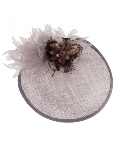 Brown Sinamay Wedding Hat
