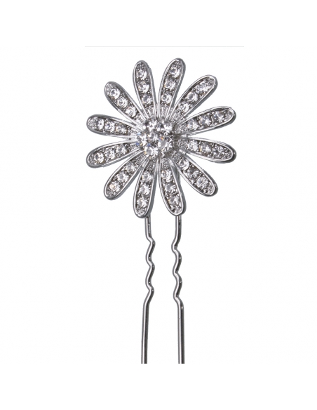 silver flower fork for hairstyle wedding