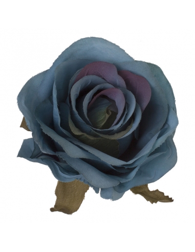 Rosa flamenca color azul petróleo