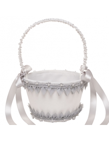 Grey wedding small basket