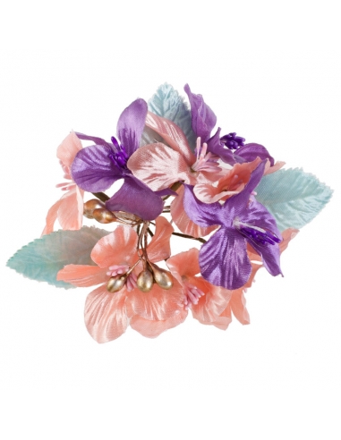 Multicolored flower brooch for party dresses