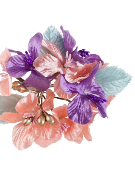 Flower brooch multicolored detail