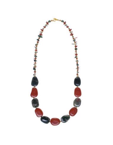 Multicoloured quartz necklace
