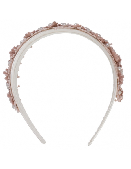 Pink Bridal Headband Eloise detail
