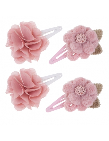 Clips de flores para niñas flores en rosa nude