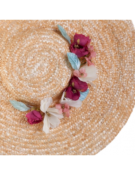 Flower Wedding Hat of braided