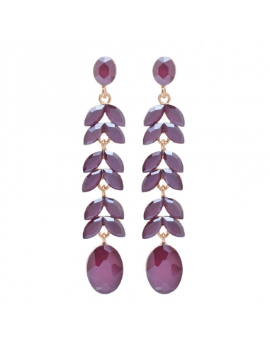 Long purple earrings