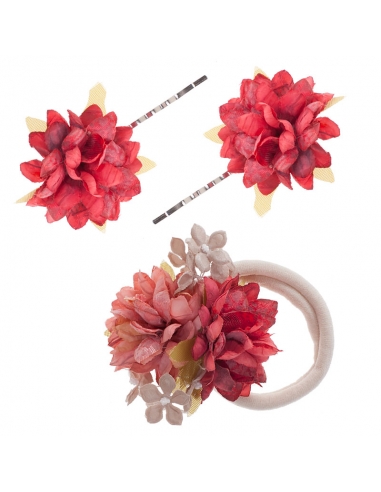 clips and scrunchie flowers