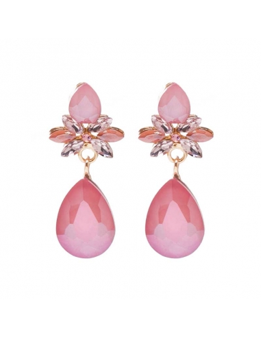 Long pink kalia earrings
